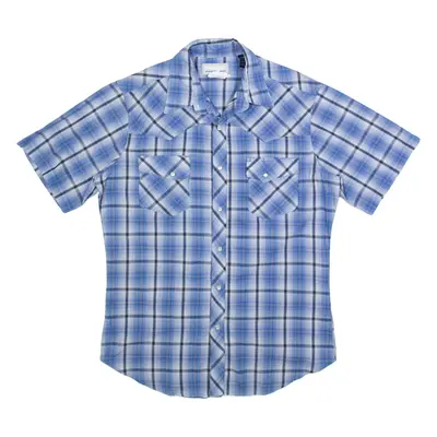 WRANGLER Mens Shirt Blue Check M