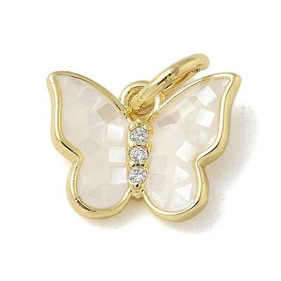 Brass Micro Pave Cubic Zirconia Charms