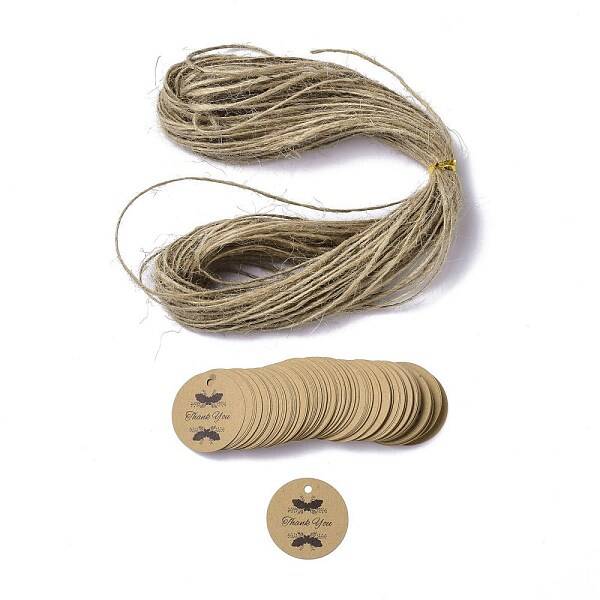 Thank You Theme Kraft Paper Jewelry Display Paper Price Tags