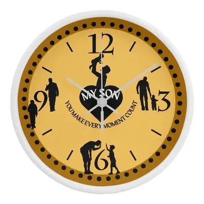 A Gift of Time for My Son - Wooden Wall Clock Design
