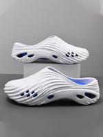 Men's Casual Plain Color Slides, Comfortable Breathable Slippers, Non-slip Soft Slippers for Indoor & Outdoor Wear, Walking S...