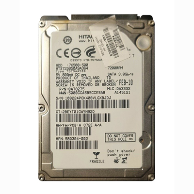 573328-001 HP 500GB 7200RPM SATA 3Gb/s 16MB Cache 2.5-inch Hard Drive