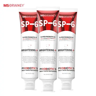 MSDRWIKEY SP-6 Probiotic Fresh Breath Toothpaste Set - 130g x 3 | Enamel Repair, Long-Lasting Freshness, Oral Care#dealsforyo...