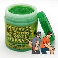 Arnica Pomada Muscular 125g - Herbal Massage Balm with Diclofenac Naproxen & Lidocaine - Non-Greasy Formula for Bruises Arthr...