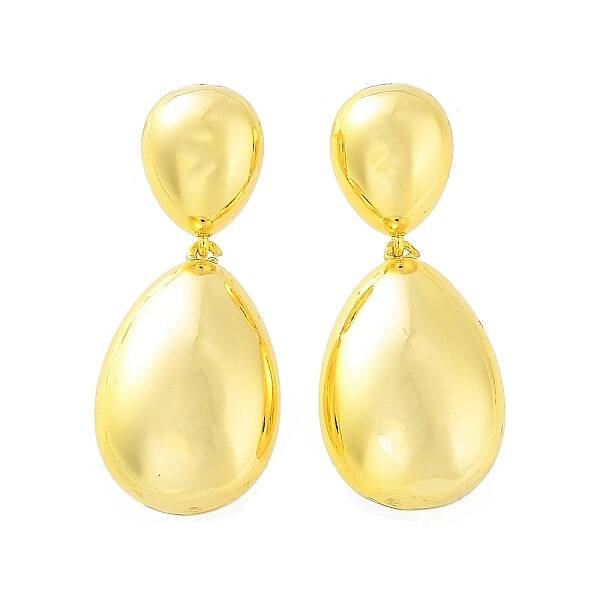 Teardrop Rack Plating Brass Studs Earrings