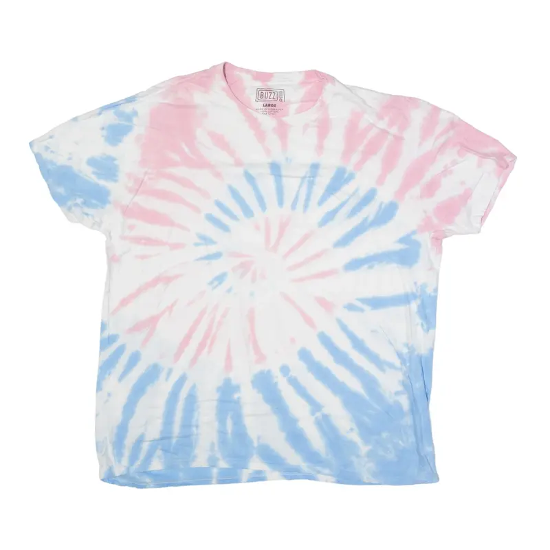 BUZZ Tie Dye T-Shirt Blue Short Sleeve Womens L