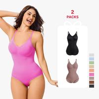 Nebility Women's 2 Piece Set V-Neck Shapewear Women's Clothes Camisole One Piece Bodysuit Hip Lift Shockproof Bodysuit Tops C...