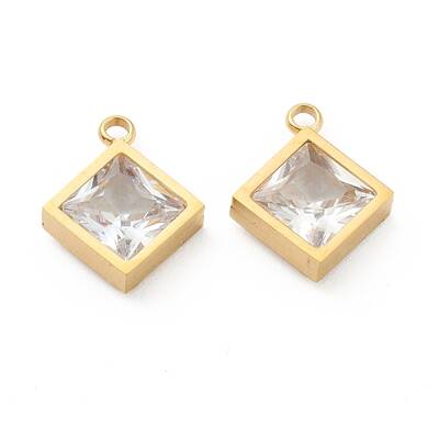 304 Stainless Steel Rhinestone Pendant