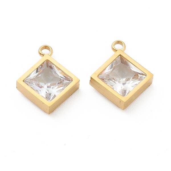 304 Stainless Steel Rhinestone Pendant