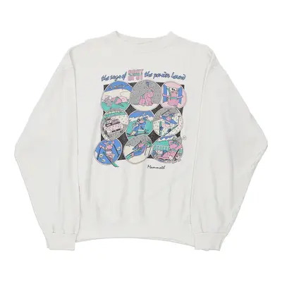 Unbranded Graphic Sweatshirt - Small White Cotton Blend