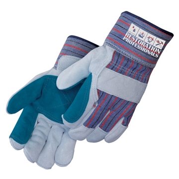 144 Customized Economy Split Leather Double Palm Work Gloves - ...