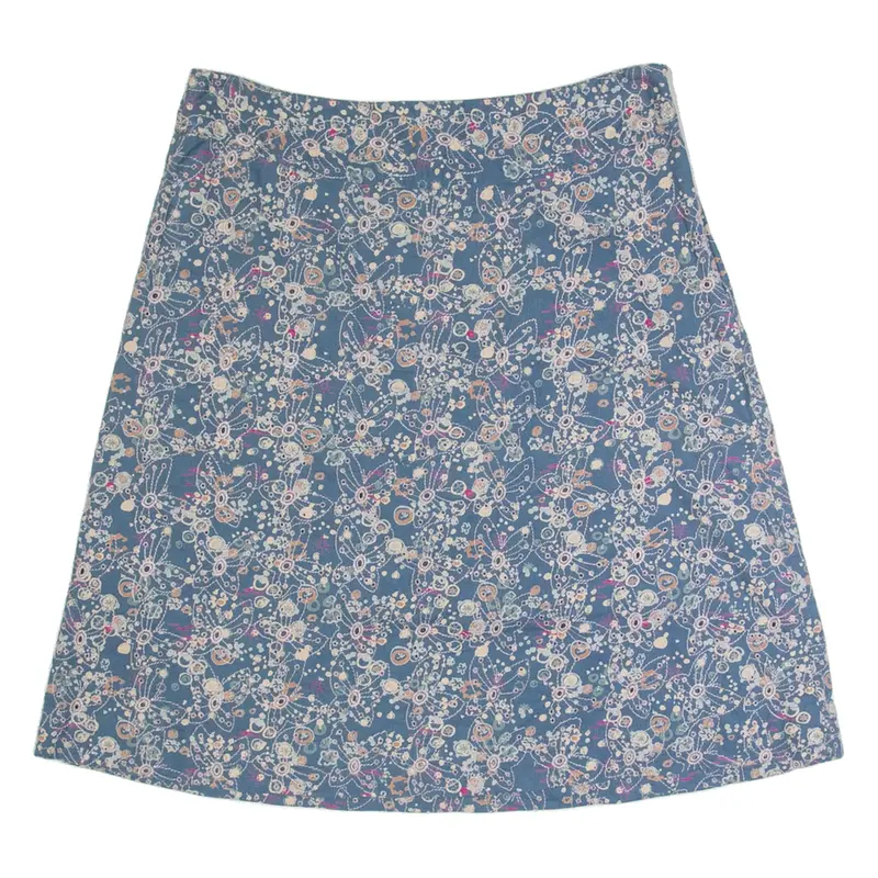 WHITE STUFF Womens Straight Skirt Blue Knee Length Floral UK 8