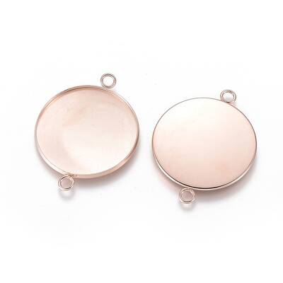 201 Stainless Steel Cabochon Connector Settings