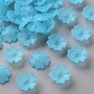 Transparent Frosted Acrylic Bead Caps