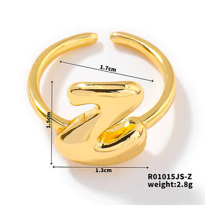 Fashionable Letter Brass Open Cuff for Women