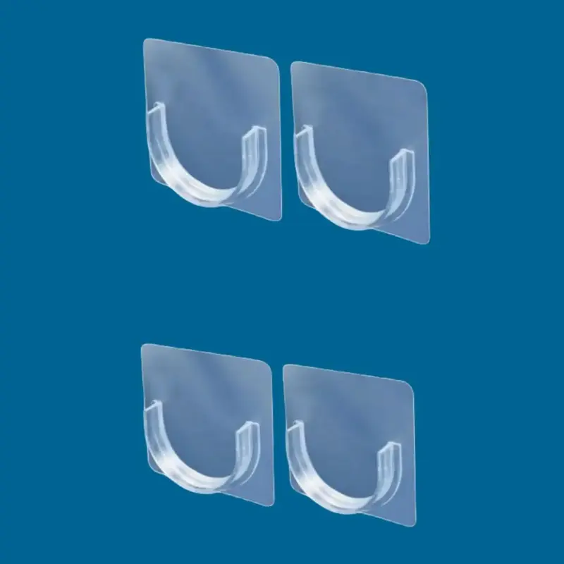 Shower Curtain Rod Holder, Acrylic Adhesive Organiser, Punch-free Telescopic Rod Fixing Brackets, Adhesive Support, Home Orga...