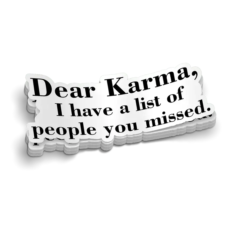 Karma Hard Hat Decal