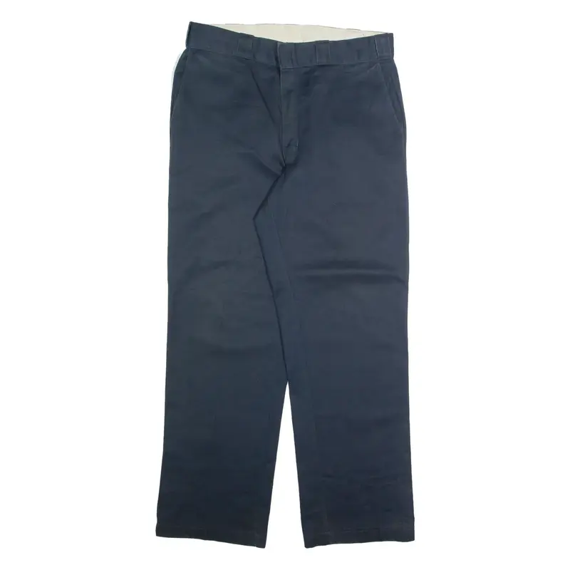 DICKIES Chino Mens Trousers Blue Regular Straight W34 L30