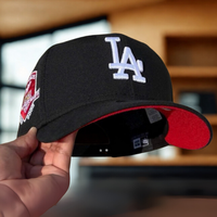 New Era 9FORTY LA Dodgers Embroidered Cotton Hat with Adjustable Metal Buckle Back Closure, Lightweight & Durable, Suitable f...