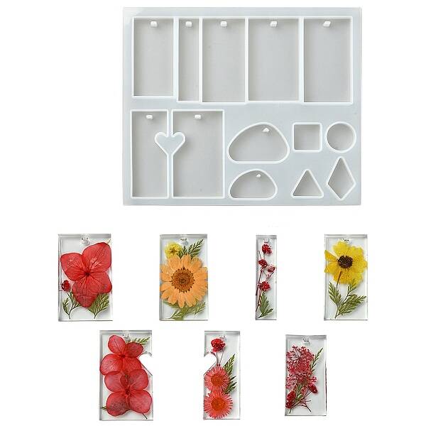 DIY Geometrical Shape Pendant Silicone Molds