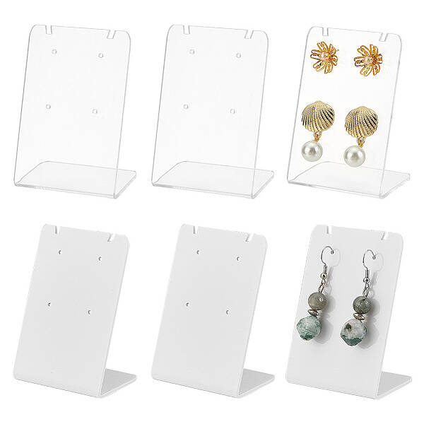 10Pcs 2 Colors Acrylic Earring Display Stands