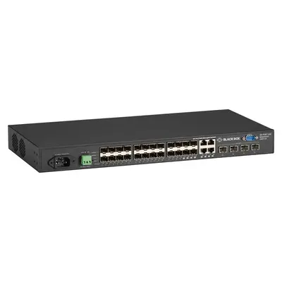 Black Box LGB5128A-R2 | LGB5100 Series 20 x Ports 1000Base-X SFP + 4 x Ports Dual-Media SFP + 4 x Ports SFP+ Layer 2 Managed ...