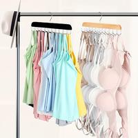 Wooden Tank Top Hanger, 360° Rotating Jeans Hanger, Belt Hanger, Tie Hanger, Durable & Fashionable Pastel Hanger for Closet,...