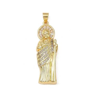 Brass Micro Pave Cubic Zirconia Pendants