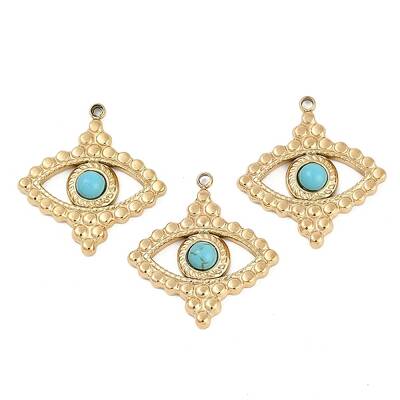 Synthetic Turquoise Eye Pendants