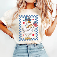 Patriotic Goose T Shirt, Memorial Day Shirt, Funny Goose Shirt, American Flag Shirt