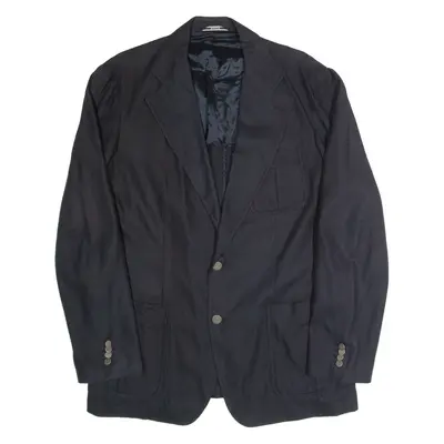 BALLY Mens Blazer Jacket Blue Striped L