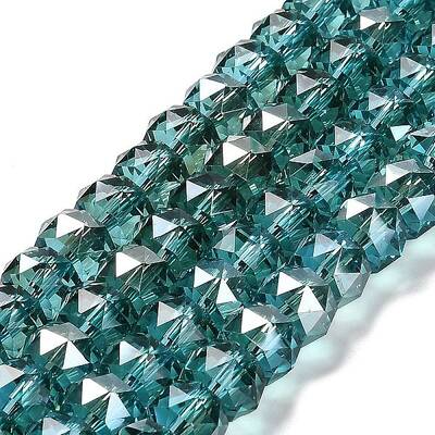 Transparent Electroplate Glass Beads Strands