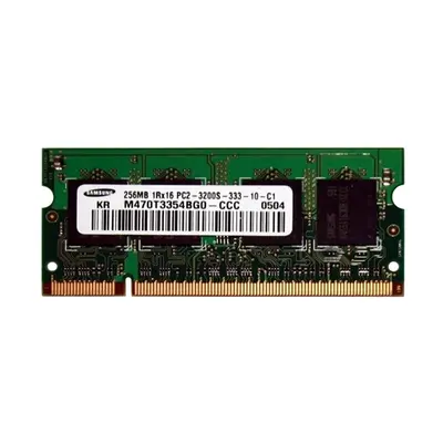 Samsung M470T3354BGO-CCC | 256MB DDR2-400MHz PC2-3200 Non-ECC Unbuffered SODIMM CL3 1Rx16 1.8V 200-Pin Memory Module
