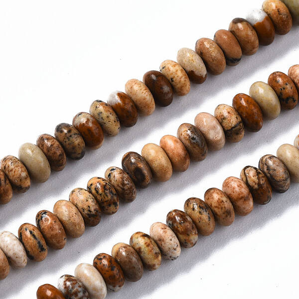Natural Picture Jasper Beads Strands