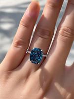 Elegant Artificial Crystal Decorated Ring, Fashion Accessories for Women, Simple Jewelry for Party, Daily Clothing Decor, Tre...