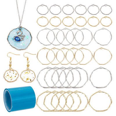 Alloy Open Back Bezel Pendants