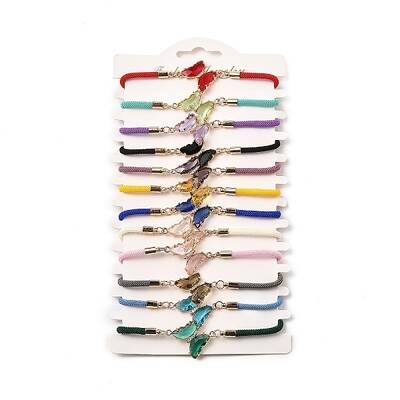 12Pcs 12 Colors Polyester Bracelets