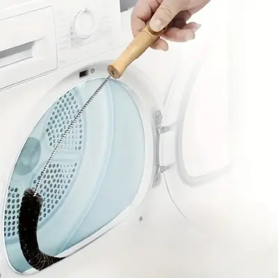 Dryer Vent Cleaning Brush, Multifunctional Bendable Cleaning Brush with Wooden Handle for Refrigerator Coil, Furniture Gap, P...