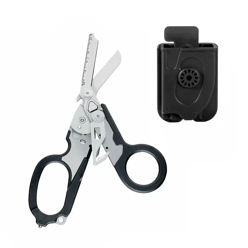 Multifunctional Folding Cutting Scissors, Portable Stainless Steel Scissors with Scabbard, Tool Kit Set, Edc Tool for Outdoor...