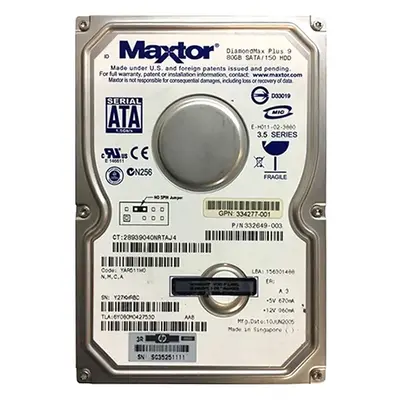 332649-003 HP 80GB 1.5Gb/s SATA 7200 3.5-inch Hard Drive