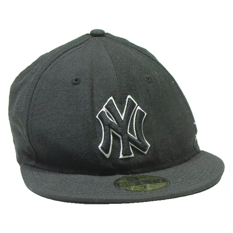 NEW ERA NY Mens Snapback Cap Black Wool M