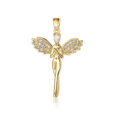 3Pcs Brass Micro Pave Cubic Zirconia Pendants