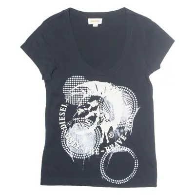 DIESEL Only The Brave Womens T-Shirt Black XS
