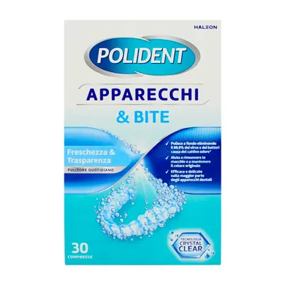 Polident Polident Appliances & Bite Freshness & Transparency 30 Tablets