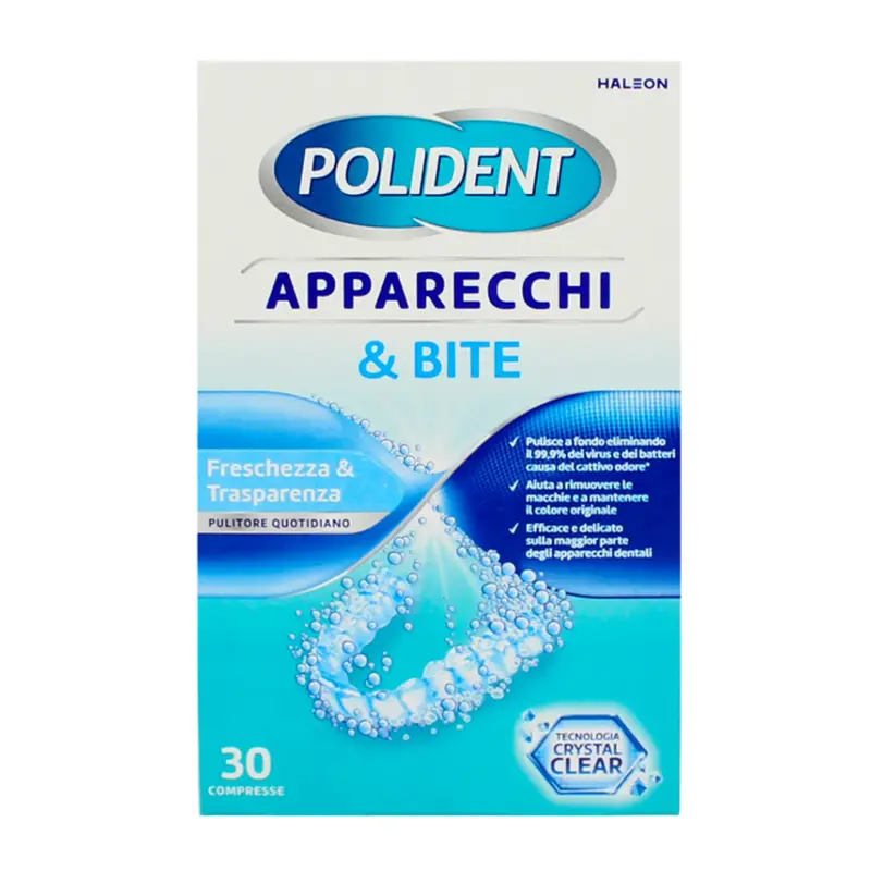 Polident Polident Appliances & Bite Freshness & Transparency 30 Tablets