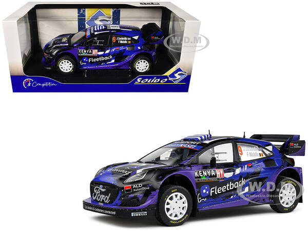 Ford Puma Rally1 Hybrid #9 Jourdan Serderidis - Frederic Miclotte Safari Rally Kenya (2022) Competition Series 1/18 Diecast M...