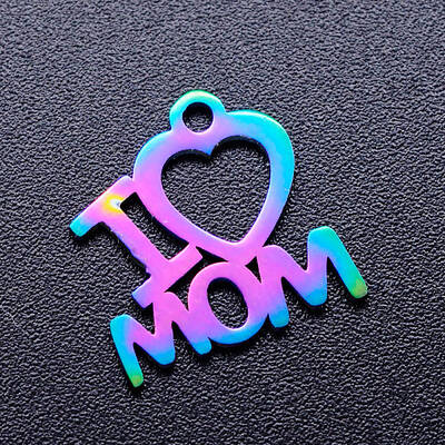 Mother's Day Ion Plating(IP) 201 Stainless Steel Charms