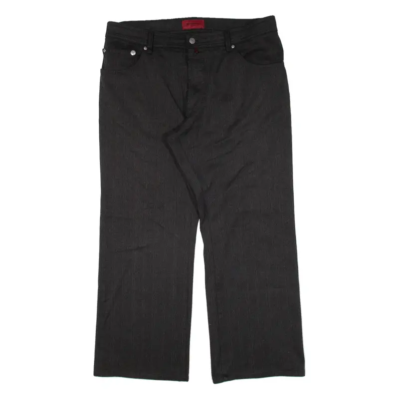 PIERRE CARDIN Mens Trousers Grey Relaxed Straight W38 L28