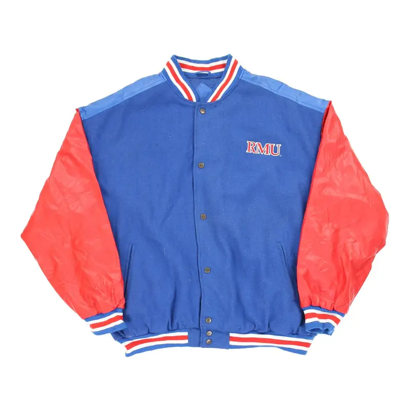 Robert Morris Steve & Barry Varsity Jacket - 2XL Blue Polyurethane