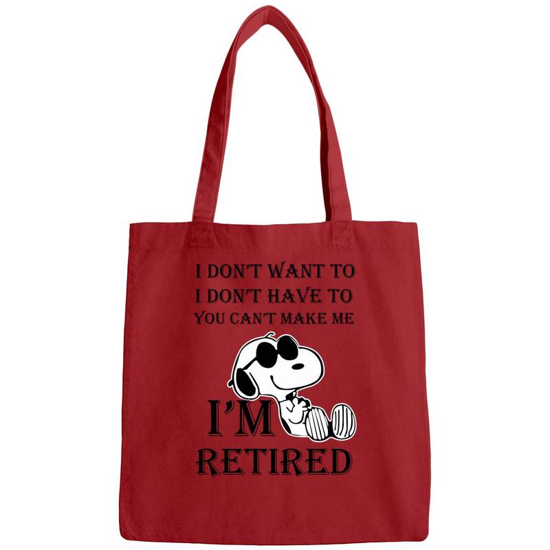 I'm Retired Snoopy Bags